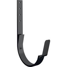 Lindab Rännkrok K18 halvrund med klammer (Dimension: 100 mm Kulör: 015 Svart)