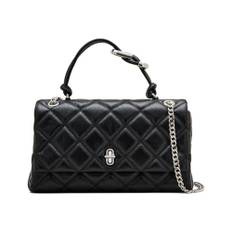 Marc Jacobs, Taske, Dame, Sort, ONE SIZE, Uld, Sort Foldover Twist-Lock Taske
