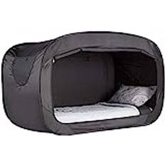 Pop Up Privacy-tält för Twin Bed med myggnät, Hopfällbar Andningsbar inomhus utomhus Canopy Office Bed Tält för vuxna och barn,Black