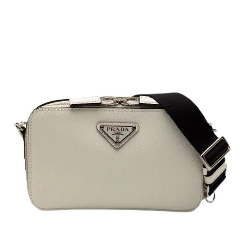 Prada Vintage Pre-owned Vintage Crossbody Taske - Vintage - Dame - Hvid - ONE SIZE - Læder