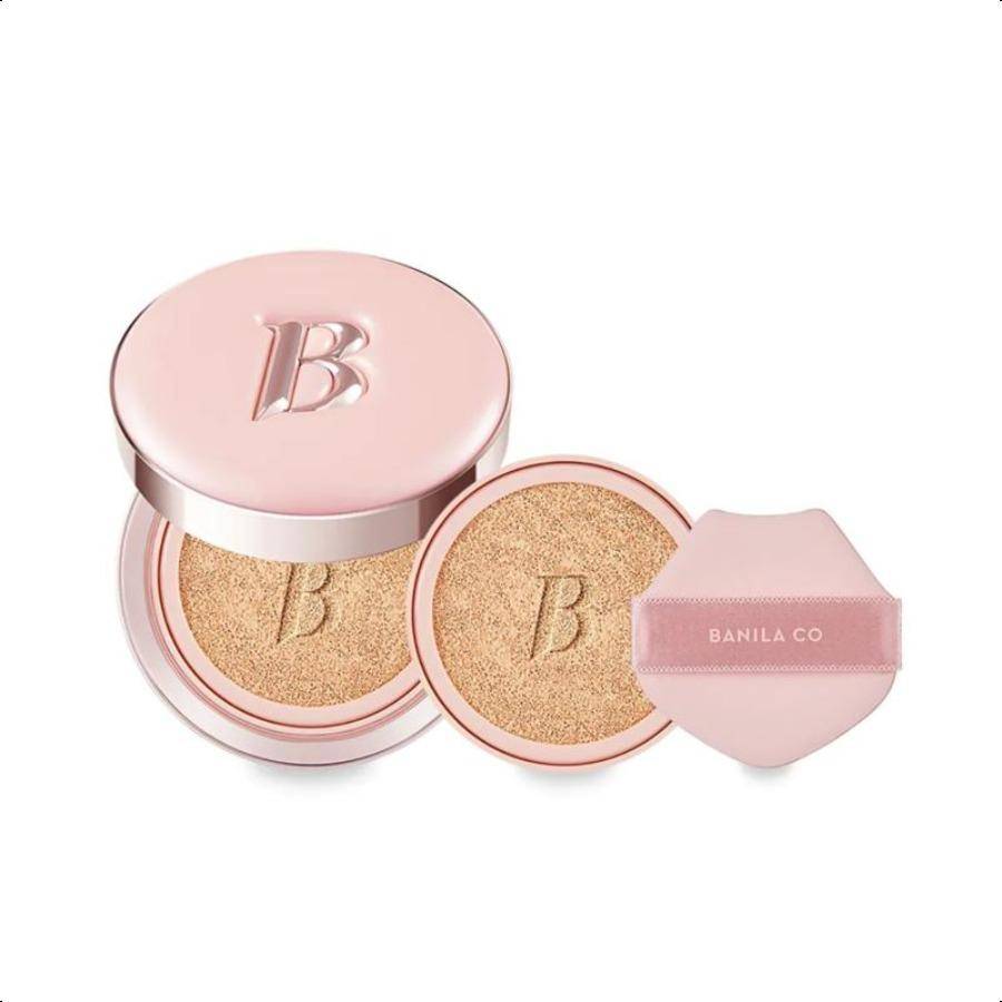 BANILA CO Essence Skin Pink Cushion 12g SPF50+ PA+++ Koreansk Cushion Foundation