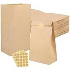 70 st. papperspåsar bruna, 24 x 13 x 8 cm presentpåsar små kraftpapperspåsar presentpåsar gör-det-själv-påsar för fyllning för påsk ramadan bröllop barns födelsedag
