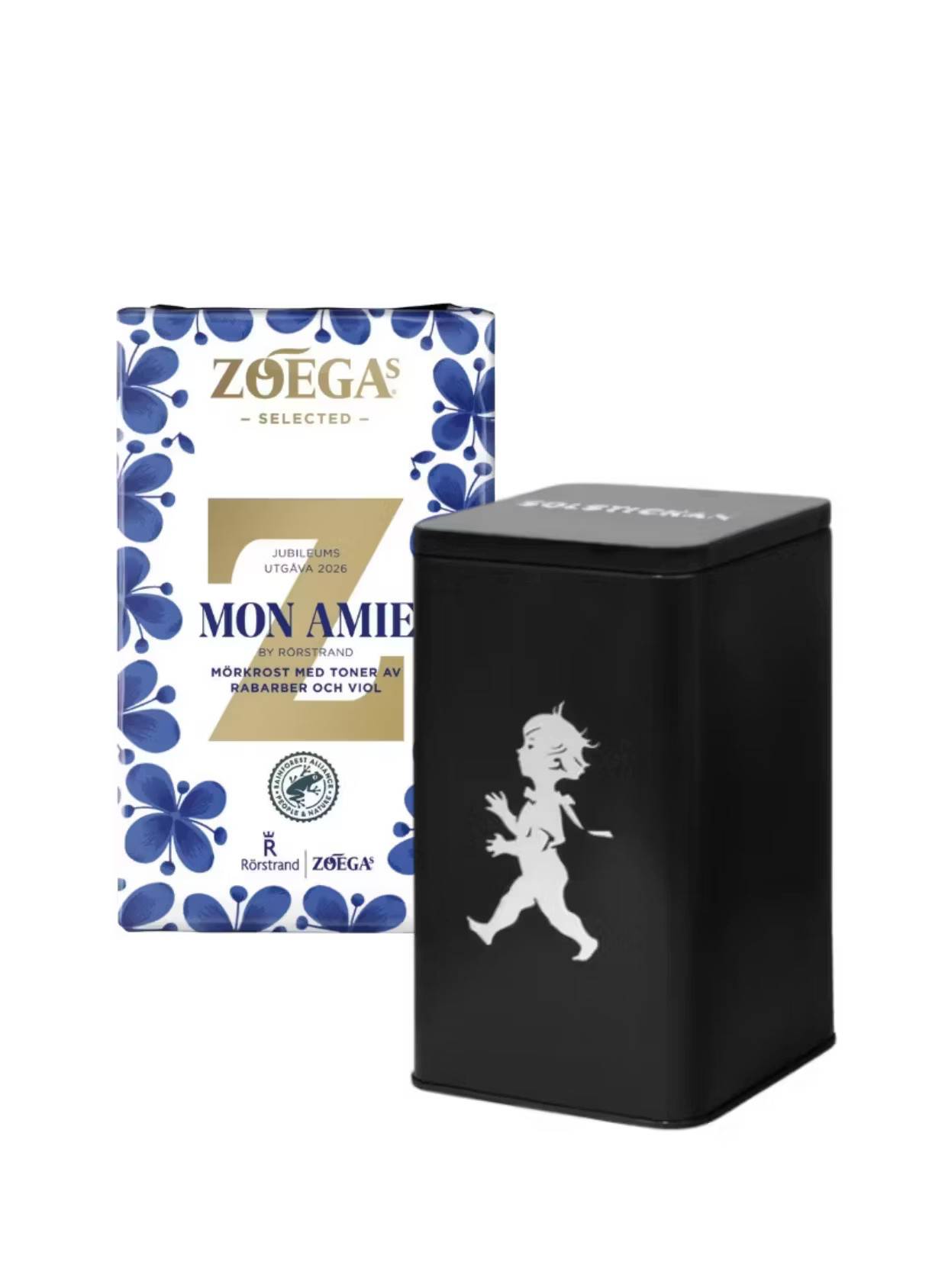 ZOÉGAS Mon Amie malet kaffe + Solstickan Zoégas kaffeburk svart