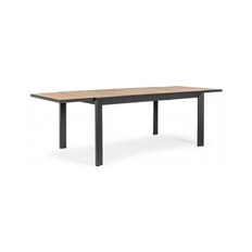 Belmar havebord med udtræk i aluminium 160 - 240 x 100 cm - Charcoal/Teak