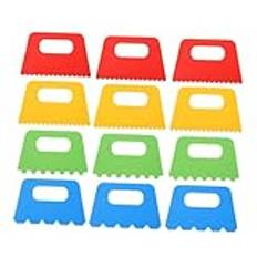 Milisten 12st Plastskrapare Verktyg Målar Skrapare Kit Målar Skrapa Verktyg Barn Målar Verktyg Ritning Av Plastfärg Skrapare För Konst Hantverk DIY Färg Skrapning