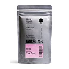 Bio Matcha-Pulver Shinto® Saphir - Prime Grade Grüntee-Pulver - Nachfüllpackung wiederverschließbar - Direktimport aus Uji Japan - 80g
