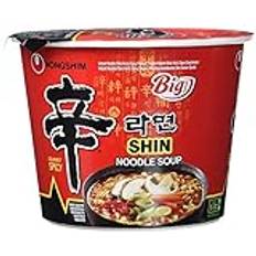 Nong Shim Instantnudlar, Shin Ramyun, stor skål, mycket vass, 16-pack (16 x 114 g)