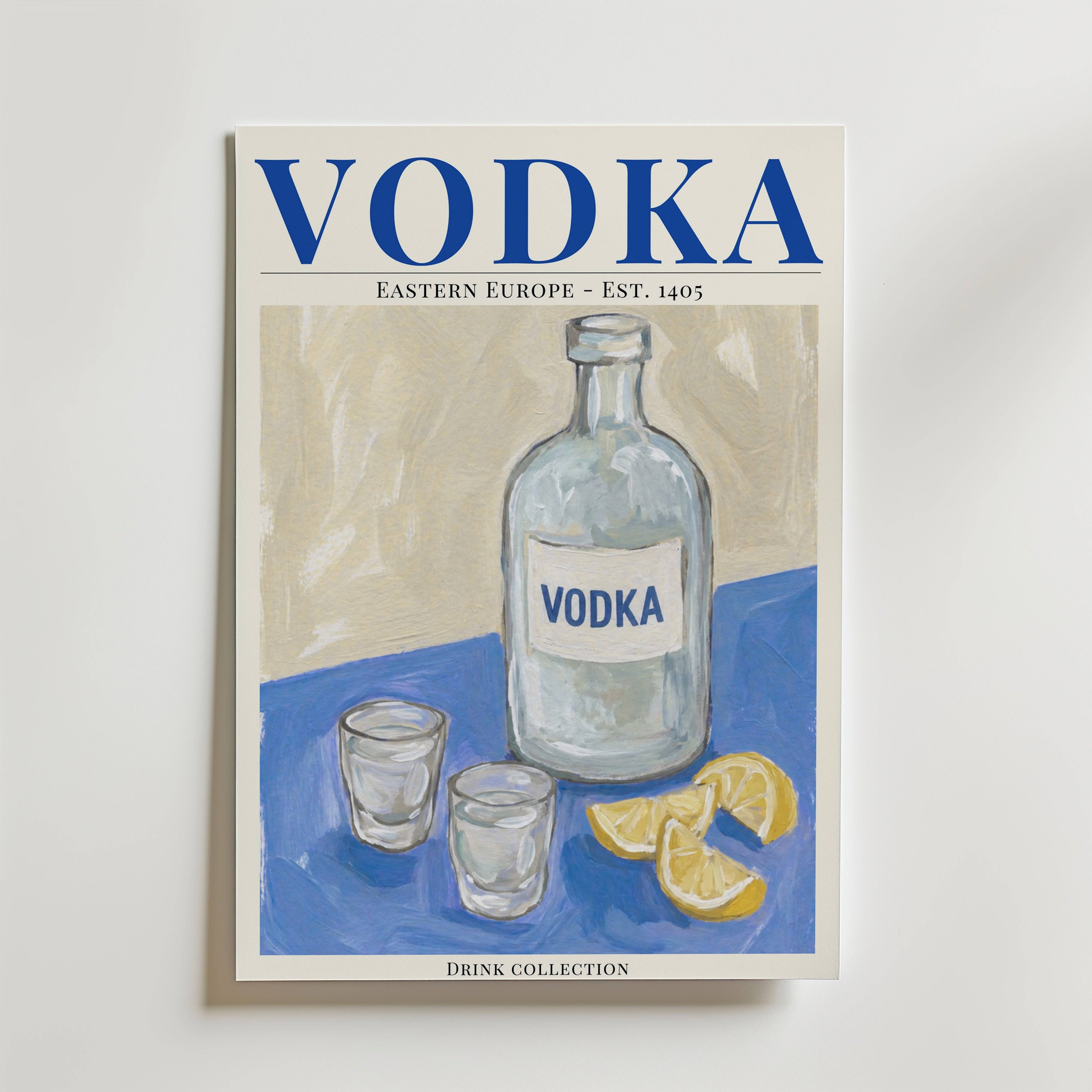Vodka Poster - Premium Canvas 100x140 cm