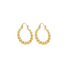 Tara Spinning Hoop Earrings. Gold plated. Danish Copenhagen