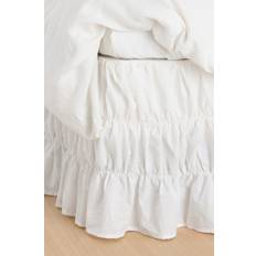 Ellos Home - Sengekappe Juliette Elastic i økologisk bomuld 60 cm - Hvid - 160X200