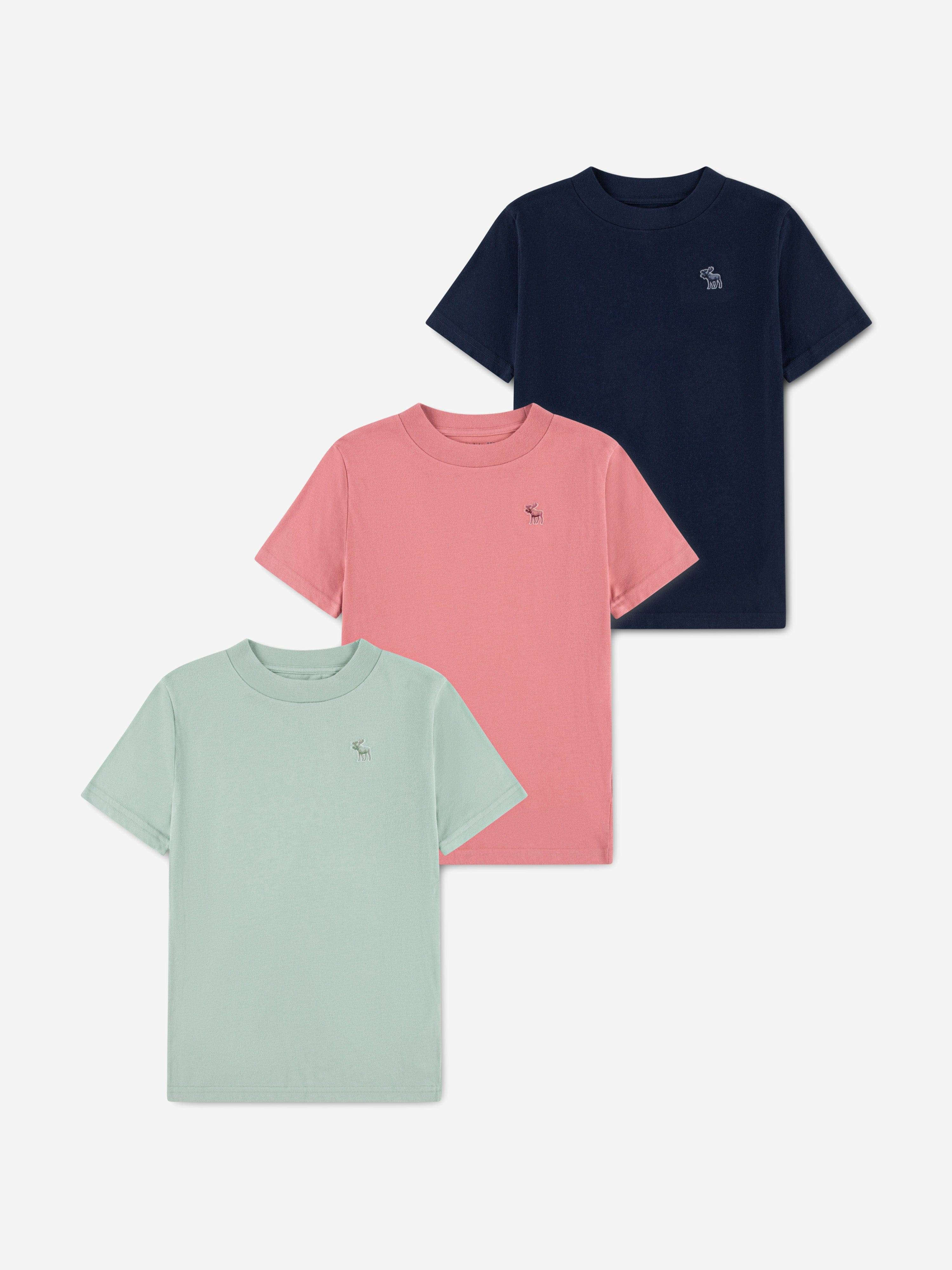 Abercrombie & Fitch Boys 3 Pack T-Shirt Set in Green - Green / 13 - 14 Yrs (13 - 14 Yrs)