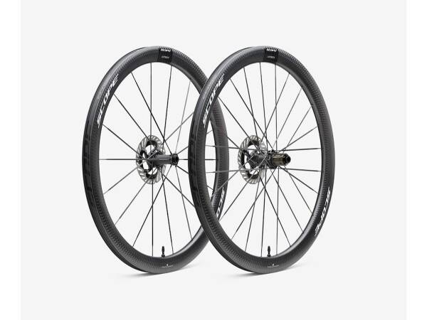 Scope Artech 4.A disc hjulsæt 700c 45mm Shimano body white decals carbon