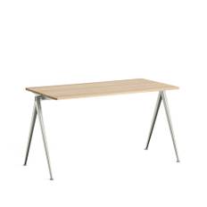 HAY Pyramid 01 skrivbord Oak matt lacqured-140x65cm-beige stålstativ - Beige