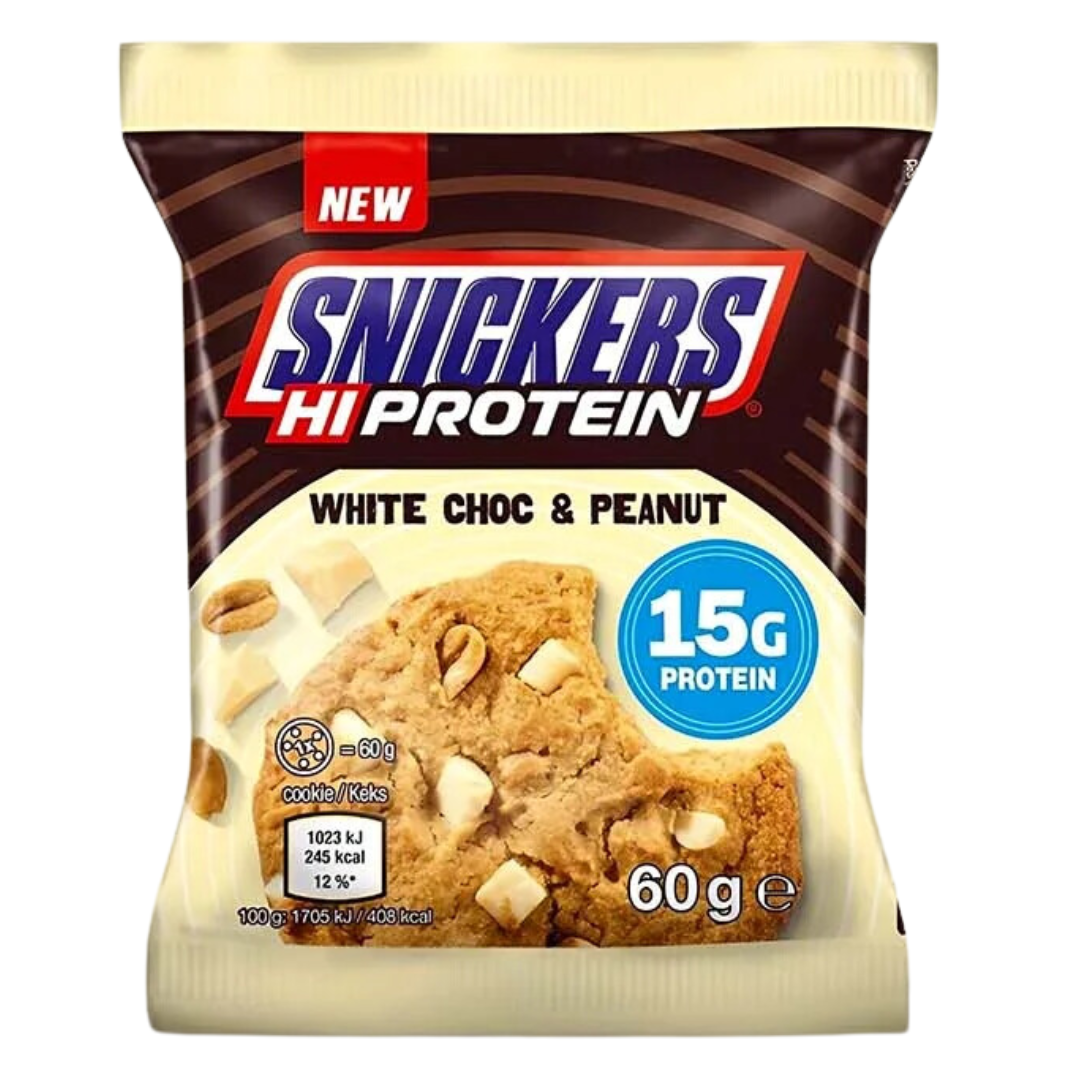 Snickers Hi-Protein Cookie 60g, White Chocolate & Peanut