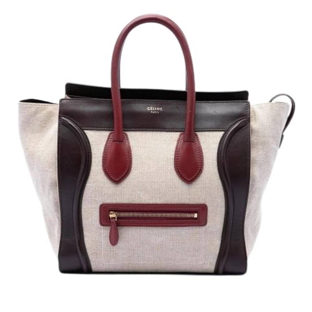 Celine Vintage Pre-owned Micro Luggage Tote - Vintage - Dame - Beige - ONE SIZE - Læder