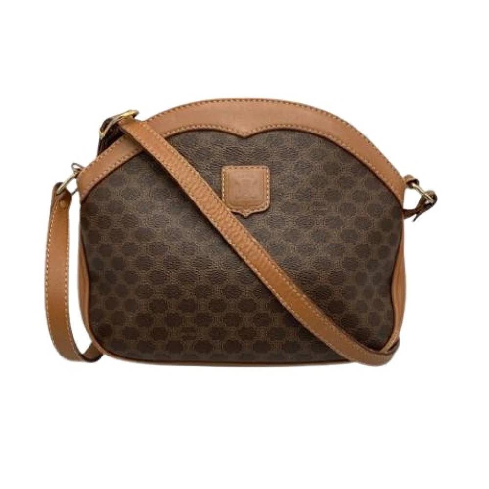 Celine Vintage Pre-owned Macadam Skuldertaske - Vintage - Dame - Brun - ONE SIZE - Uld