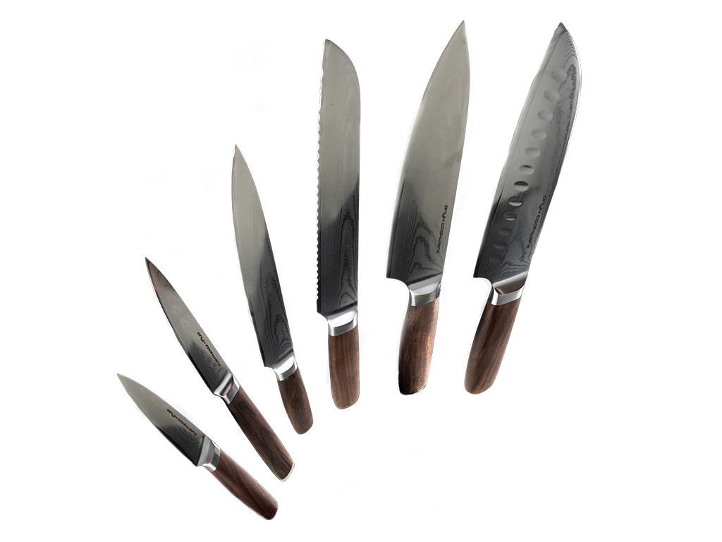 Damaskus komplett knivset