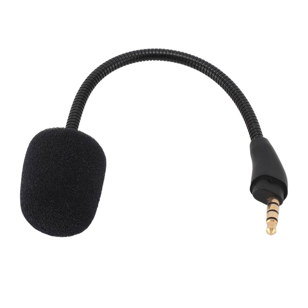 Kompatibel med HyperX Cloud III reservemikrofon, aftagelig mikrofon med 3,5 mm forgyldt stik, fleksibel slange, mikrofonbom til