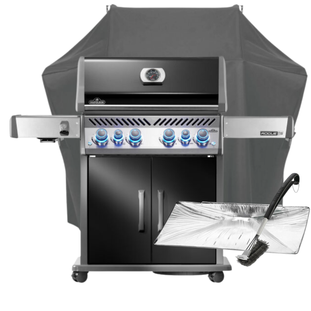 Napoleon Gasgrill Rogue PRO-S 525 mit Gußrosten, Schwarz inkl. Grillbuch