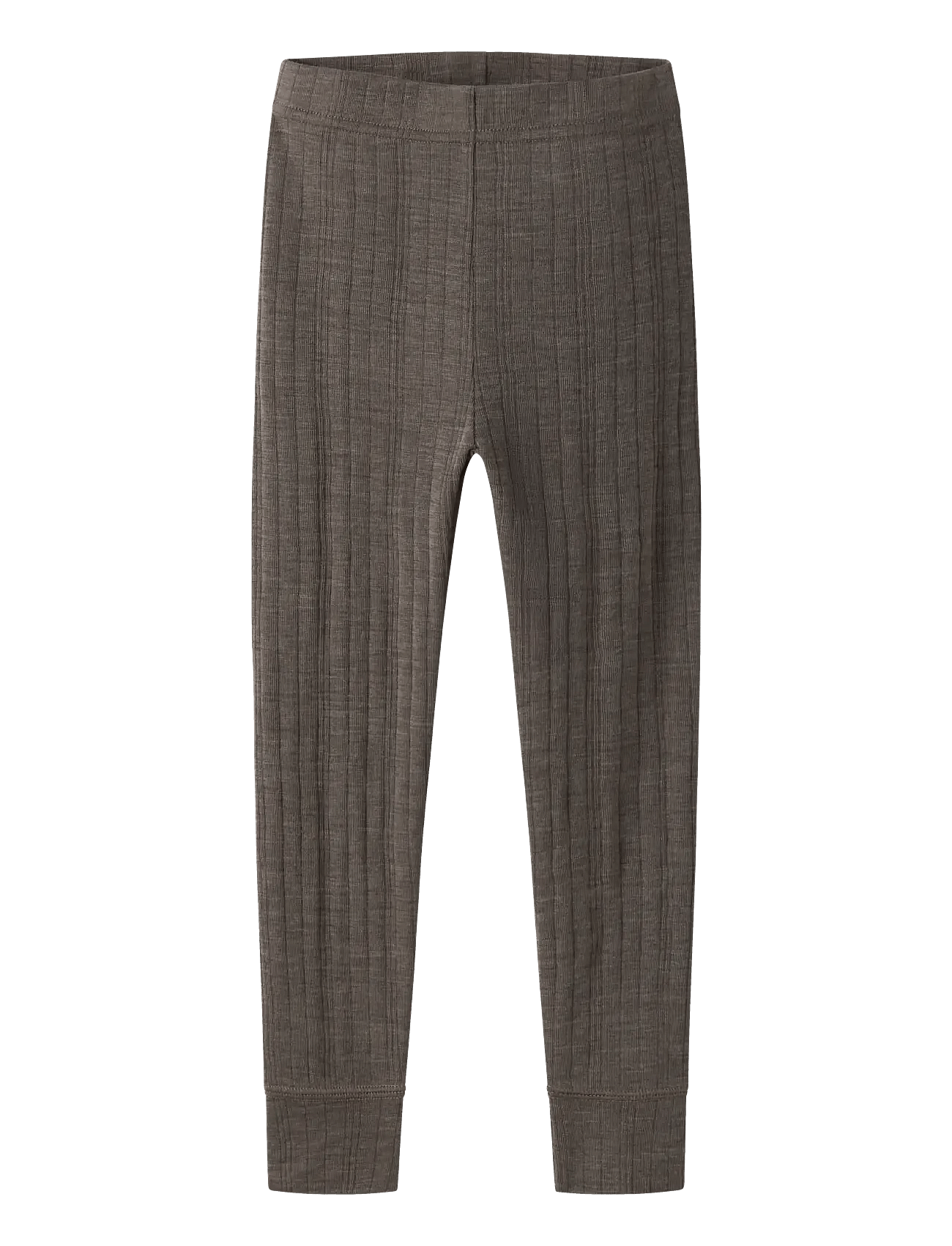 name it Nmmwang Wool Needle Longjohn Solid Noos - Brown - 116