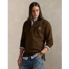 Polo Ralph Lauren Classic Fit Polo Bear Rugby Shirt Mand Fa25 Branch Brown Hrtg Bear Langærmede Poloer Str L - hos Magasin