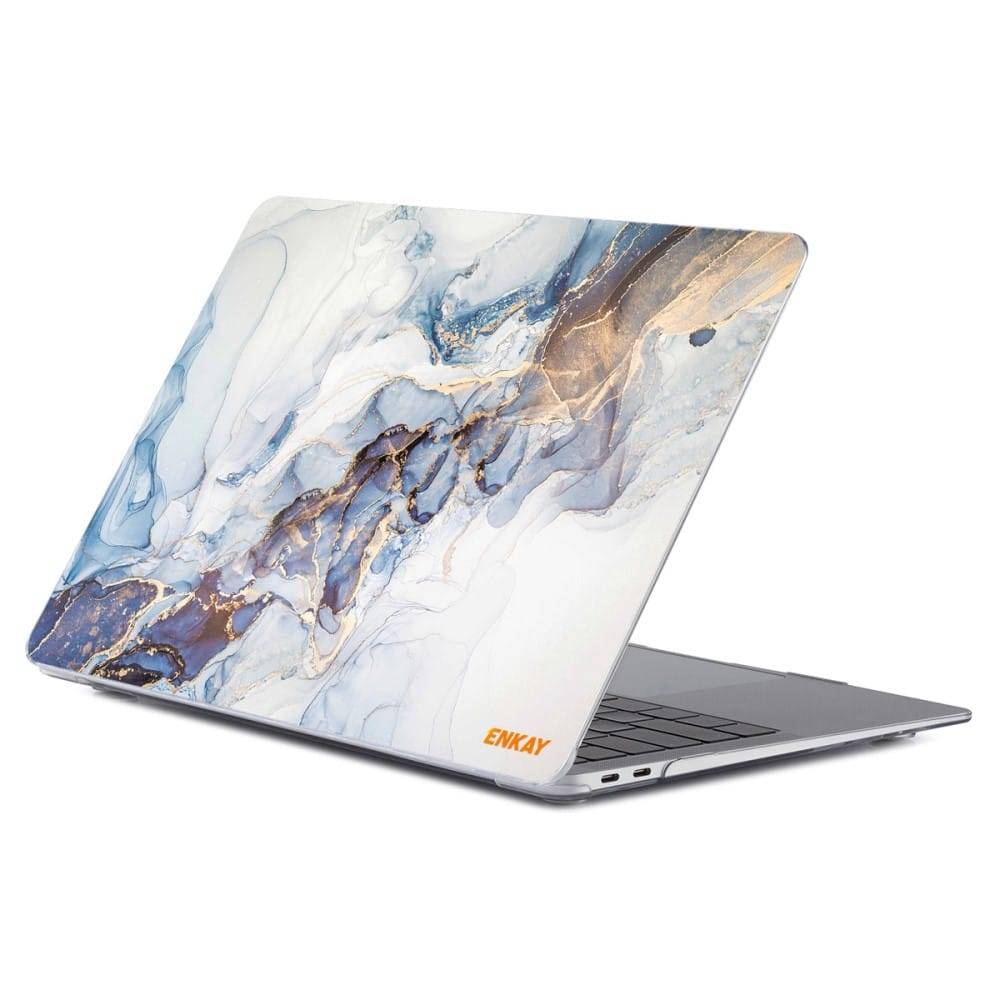 Enkay Marble Case (Macbook Pro 16 (2021-2023)) - Hvid/Blå.