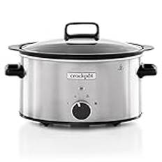 Crockpot Sizzle & Stew CSC085X Långsamkokare, Silver, Svart, 3,5 L