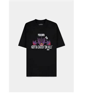 Pokémon - Mega Gengar - Herr T-shirt med Lös Passform och Korta Ärmar