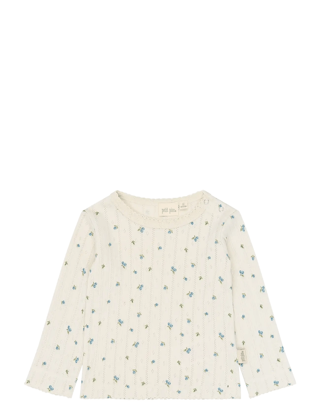 Petit Piao Ppgracie L_S Pointelle Tee - Cream - 116
