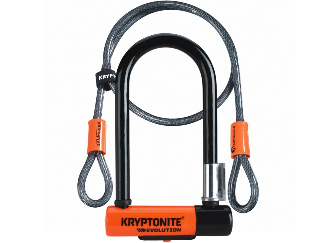 Kryptonite U-Lock And Cable Evo Mini7 8.3cmx17.8cm And 4foot Cable