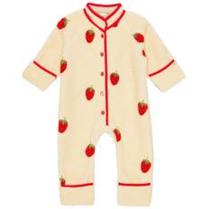 Flöss Strawberry Fleece Onesie Soft White Berry 92 cm  Krämfärgad  92 cm  kvinna