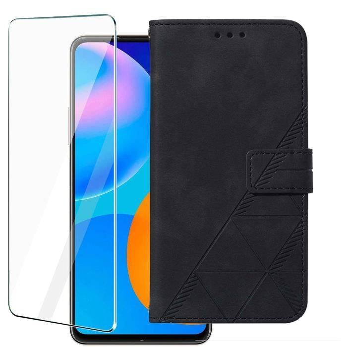 Härdat glas+För Samsung Galaxy S20 FE-S20 FE lite 6.5 ,PU Läder Plånboksfodral Fodral med flik - svart
