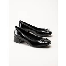 Tamaris - Svarta lackpumps storlek 40 Klackskor - Black (40)