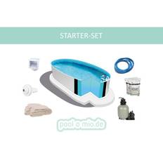 STARTER SET Stahlwandpool Oval Ibiza 320 x 525 x 150 cm