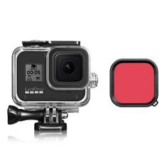 GoPro Hero 8 Black vattentätt fodral med filter för dyklins