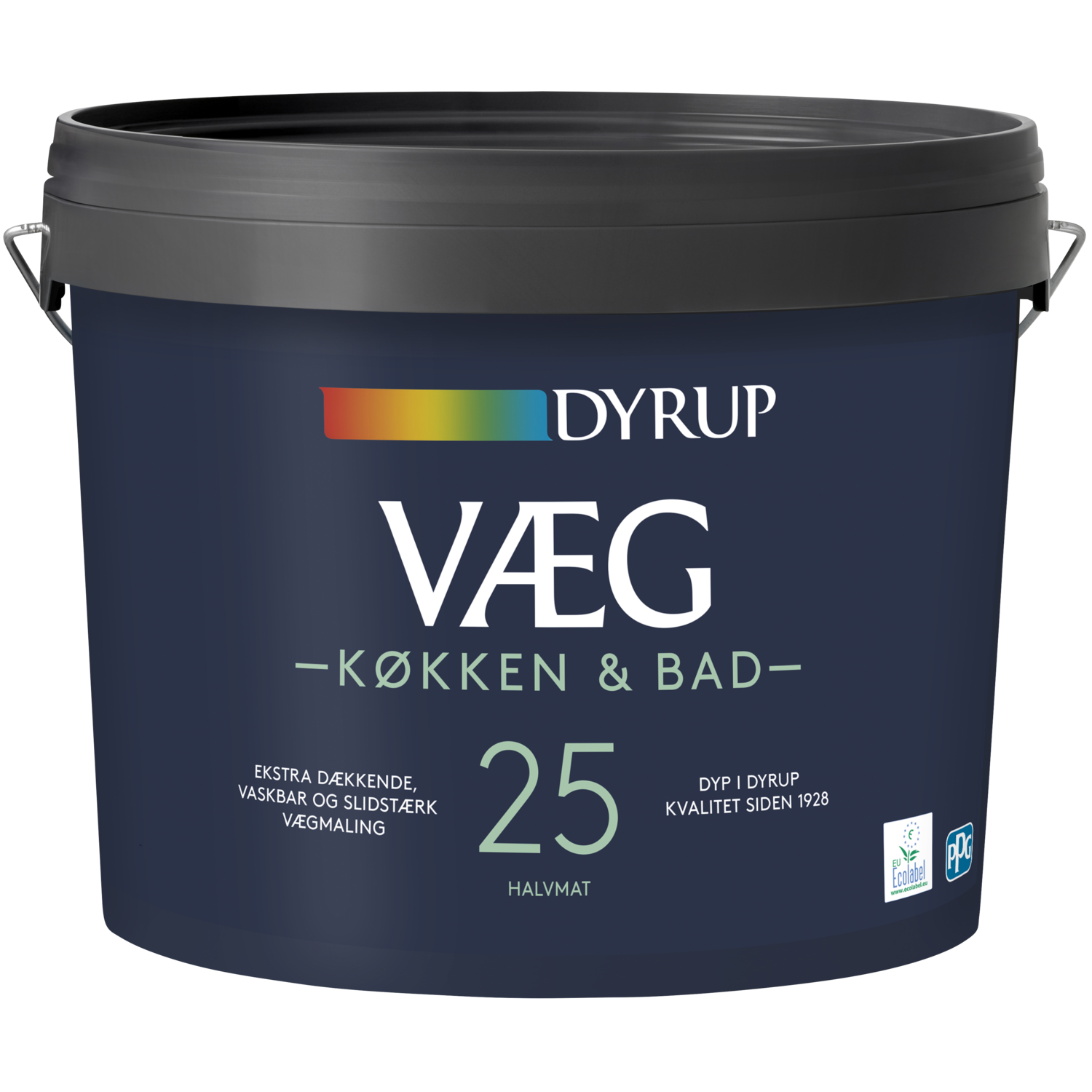 Dyrup vægmaling køkken og bad 25 hvid 4,5 L