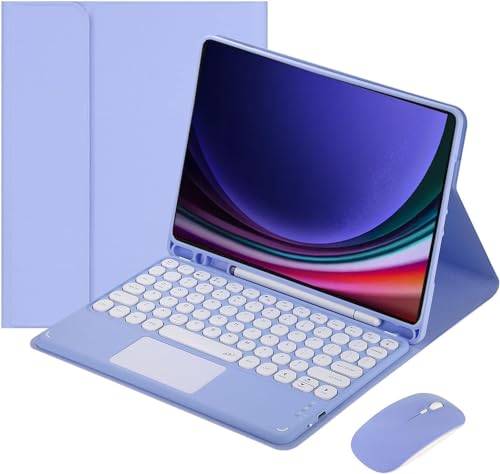 Generic Tangentbordsfodral för Samsung Galaxy Tab S6 Lite 10.4" 2024/2022/2020 - Löstagbart trådlöst tangentbord med pekplatta, inbyggd pennhållare,Purple