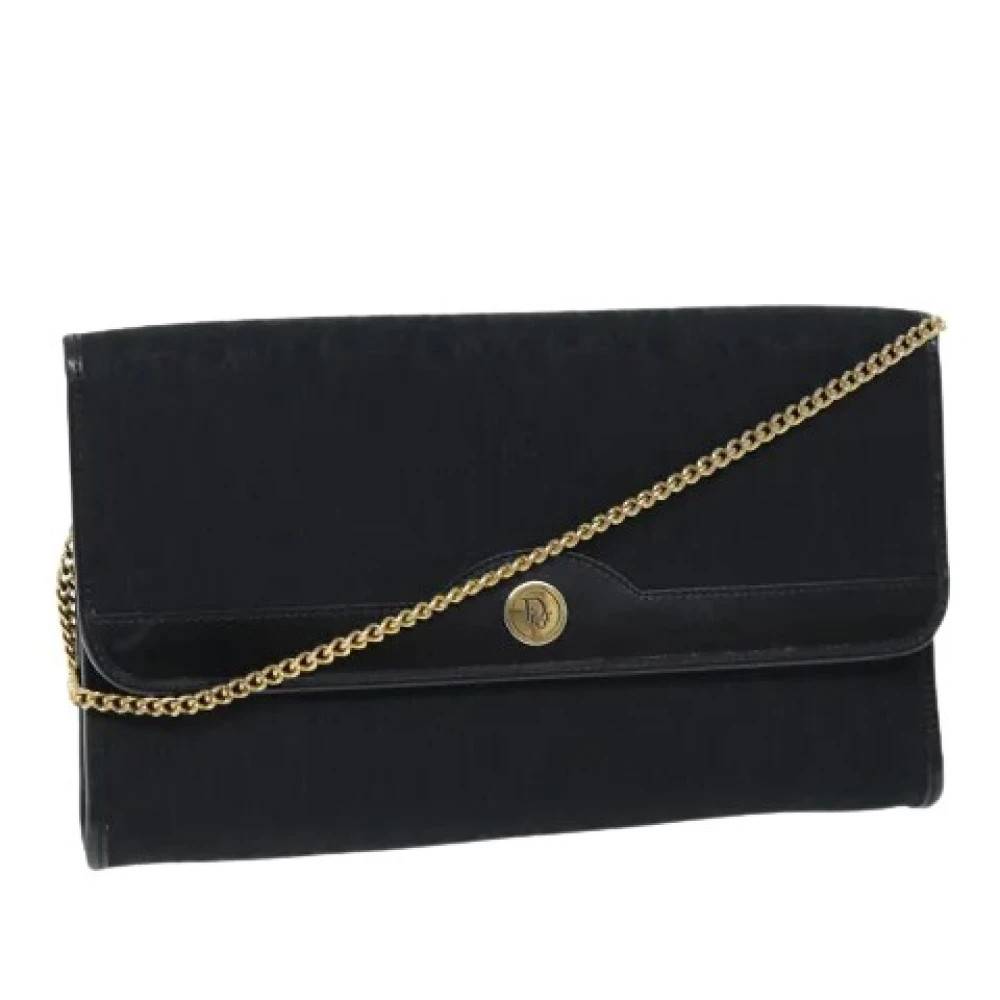 Dior Vintage Pre-owned Vintage Trotter Canvas Skuldertaske - Vintage - Dame - Sort - ONE SIZE - Uld