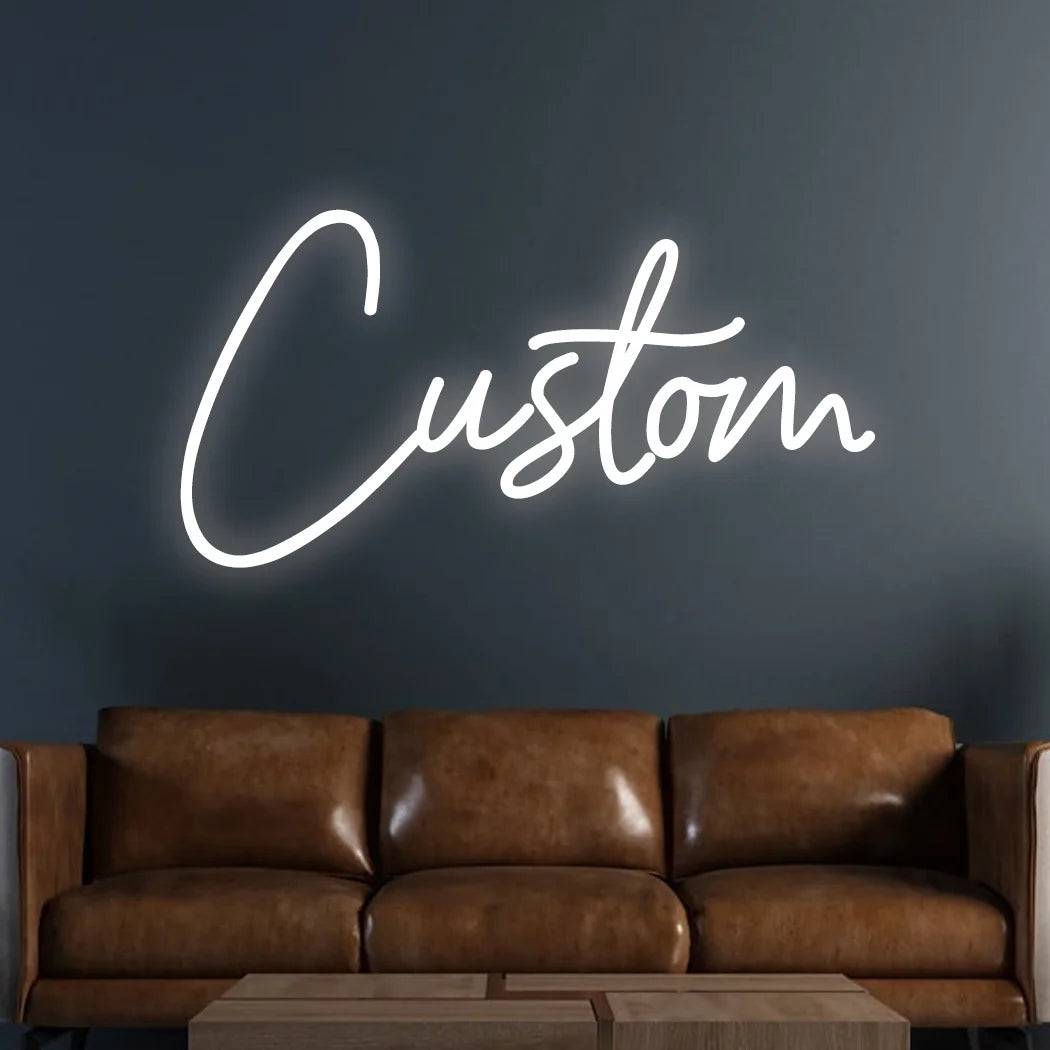 Custom Neon Sign Led Name Light for Kids Name Custom Signs Teenage Gift Led Neon Sign for Wall Decor Bedroom Decor Personalized - Cold White USB / 1 line 50cm 9 letter