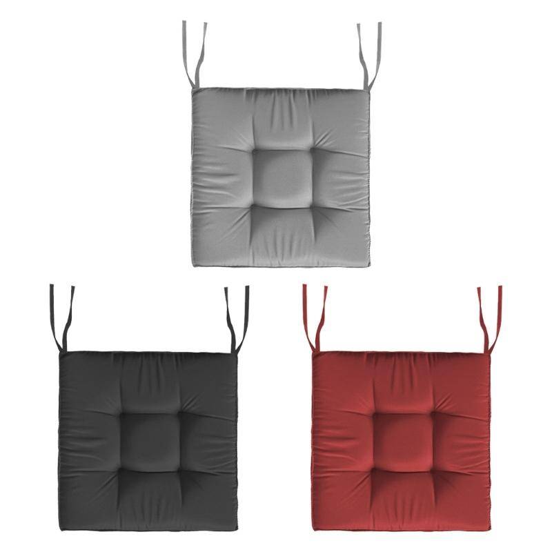 45x45cm Förtjockade Stolskuddar Andningsbar Polyester Sitsdyna Halkfri Inomhus Utomhusbruk för Uteplatser Soffa Tatami Mattor mörkgrå färg