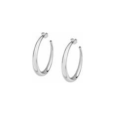 Boucles d'oreilles créoles - LPS - CERCHI EARRINGS - 35mm - Cristal - Métal argenté - Femme