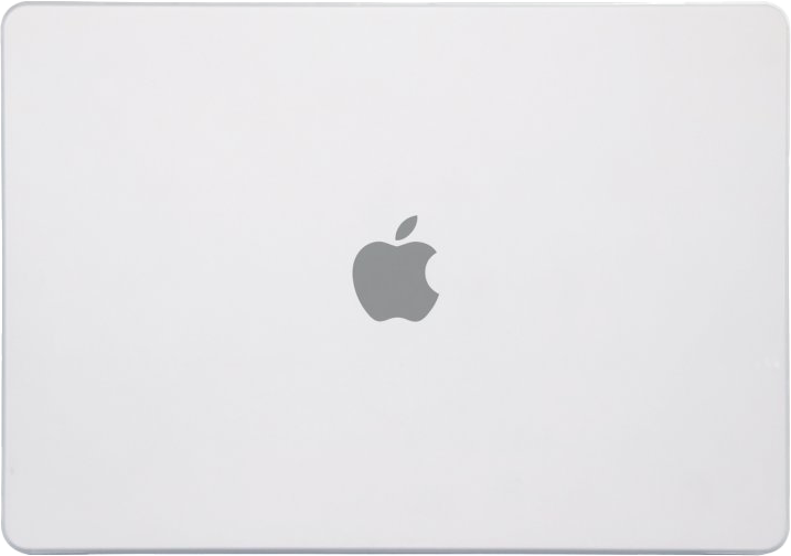 POMOLOGIC HARDSHELL CASE FÖR MACBOOK AIR 13 TUM M2/M3 - FROSTED CLEAR - Genomskinlig