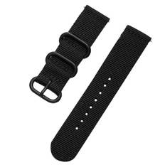 20mm 22mm Rem för Samsung Watch Galaxy 4/3/46mm/active 2/gear S3/amazfit Nylon Watchband Armband Huawei Gt/2/2e/3/pro Band black 20mm