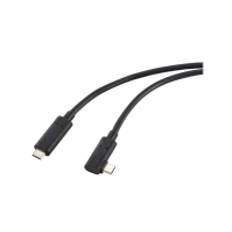 Renkforce Glasfiber USB-C kabel USB 3.2 Gen2 USB-C® stik Ensidet vinklet 10.00 m Sort RF-5625884