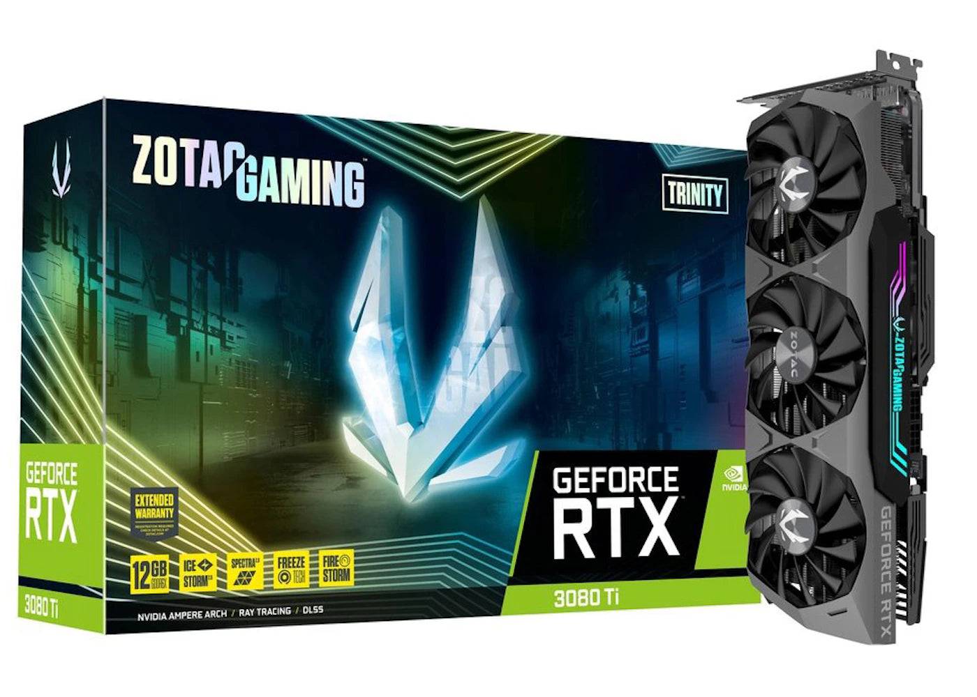 NVIDIA ZOTAC GAMING GeForce RTX 3080 Ti Trinity 12G Graphics Card (ZT-A30810D-10P) - One Size (One Size)
