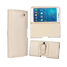 Gaarder Påse (Beige) Samsung Galaxy A7 ÄKTA Läder Bältes Fodral