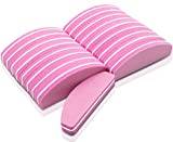20 PCS Nail Buffer Blocks, Nail Buffer for Natural Gel Acrylic Nails, 100/180 Grit Sponge Nail Polish Sanding Buffer Manicure Tools(Pink)