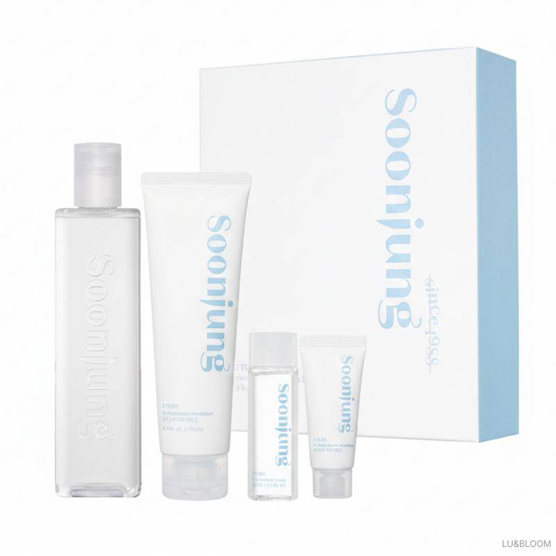 Etude SoonJung Hudvårdsserie (Ansiktsvatten 350 ml + Ansiktslotion 130 ml) (+Gratis gåva)