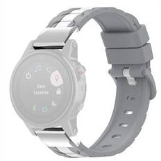 För Garmin Fenix 7X / 7X Solar / 6X / 6X Pro / 5X Sapphire / 5X Puls / Enduro Silicone Watch Band Quick Release Watch Arm Chain Stripes 26 mm klockband med metallkontakt