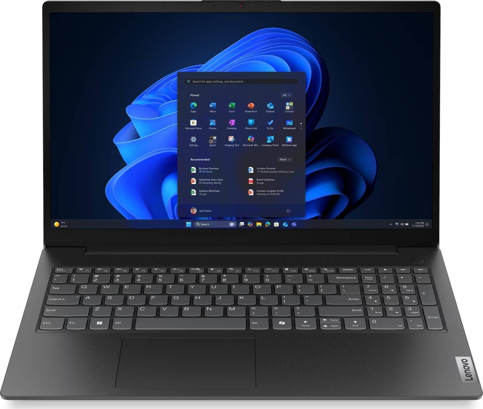 Lenovo V15 G6 15,6" bærbar computer, sort